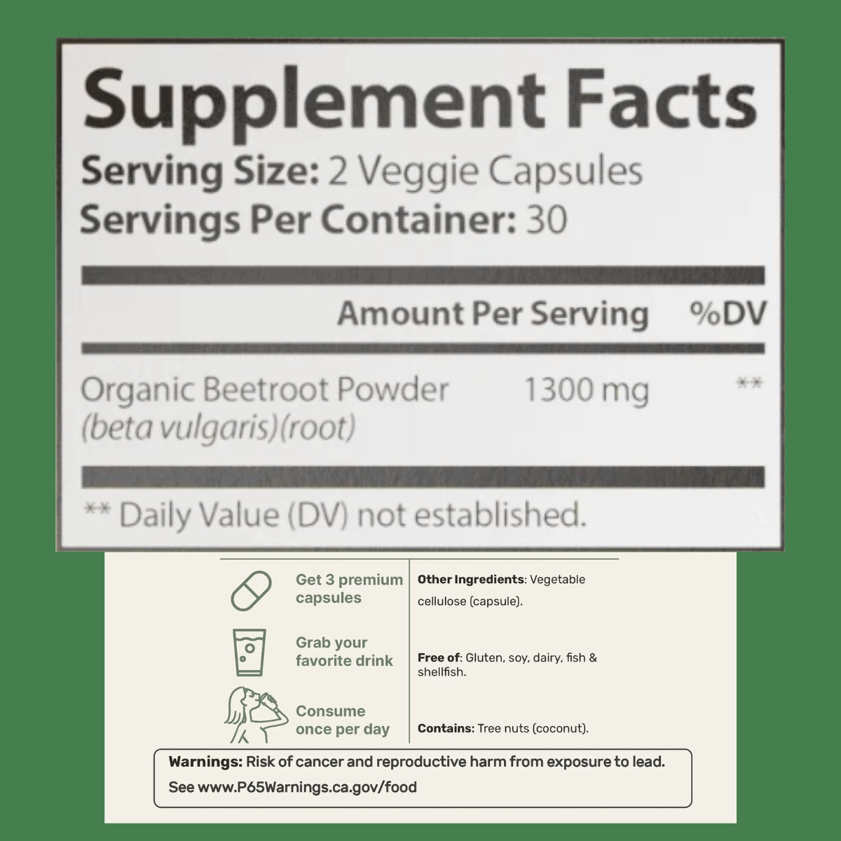 Beet Root with Black Pepper Capsules (6-Pack)